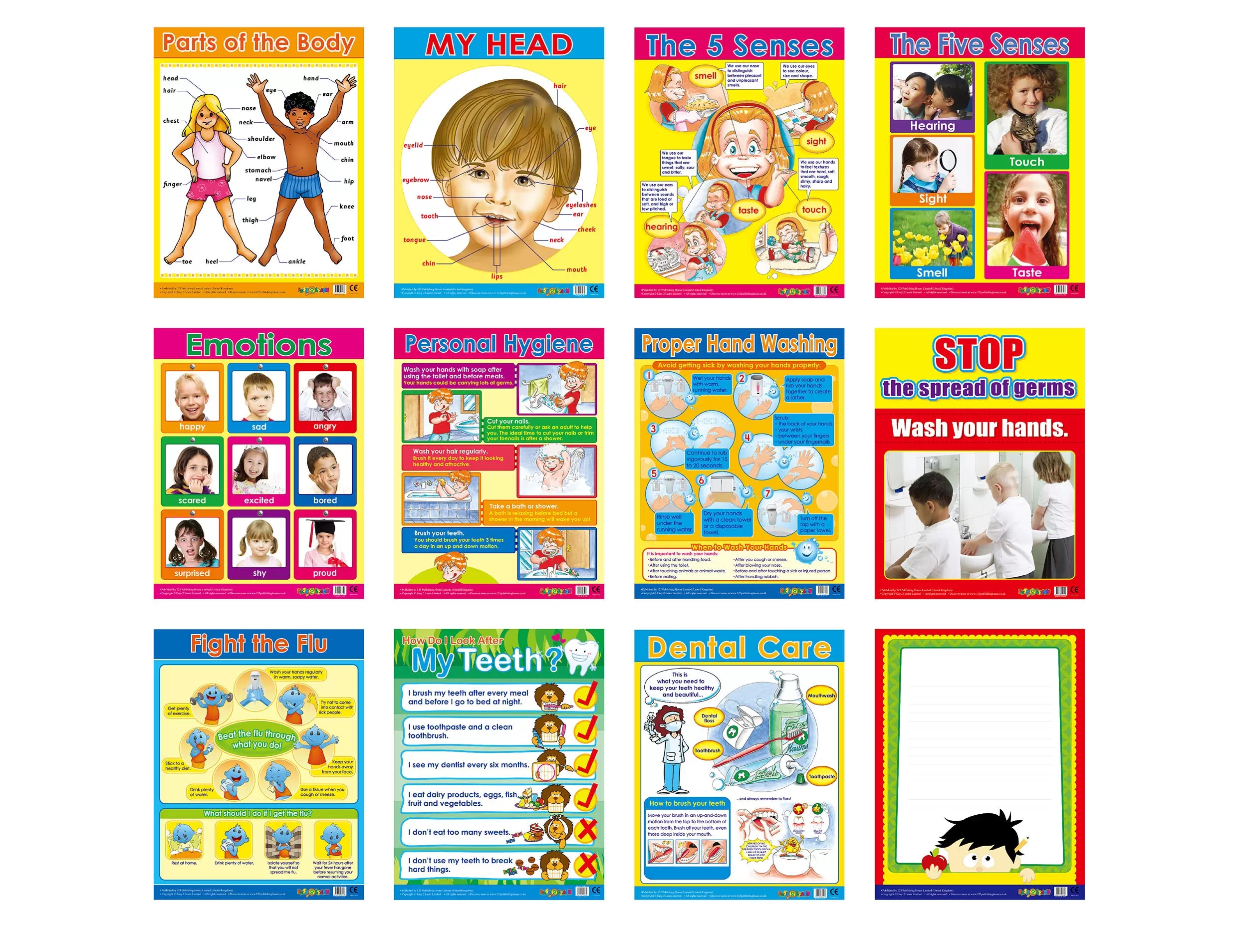 Me & My Body (12 Wall Charts) - Educational Wall Chart Pack in English