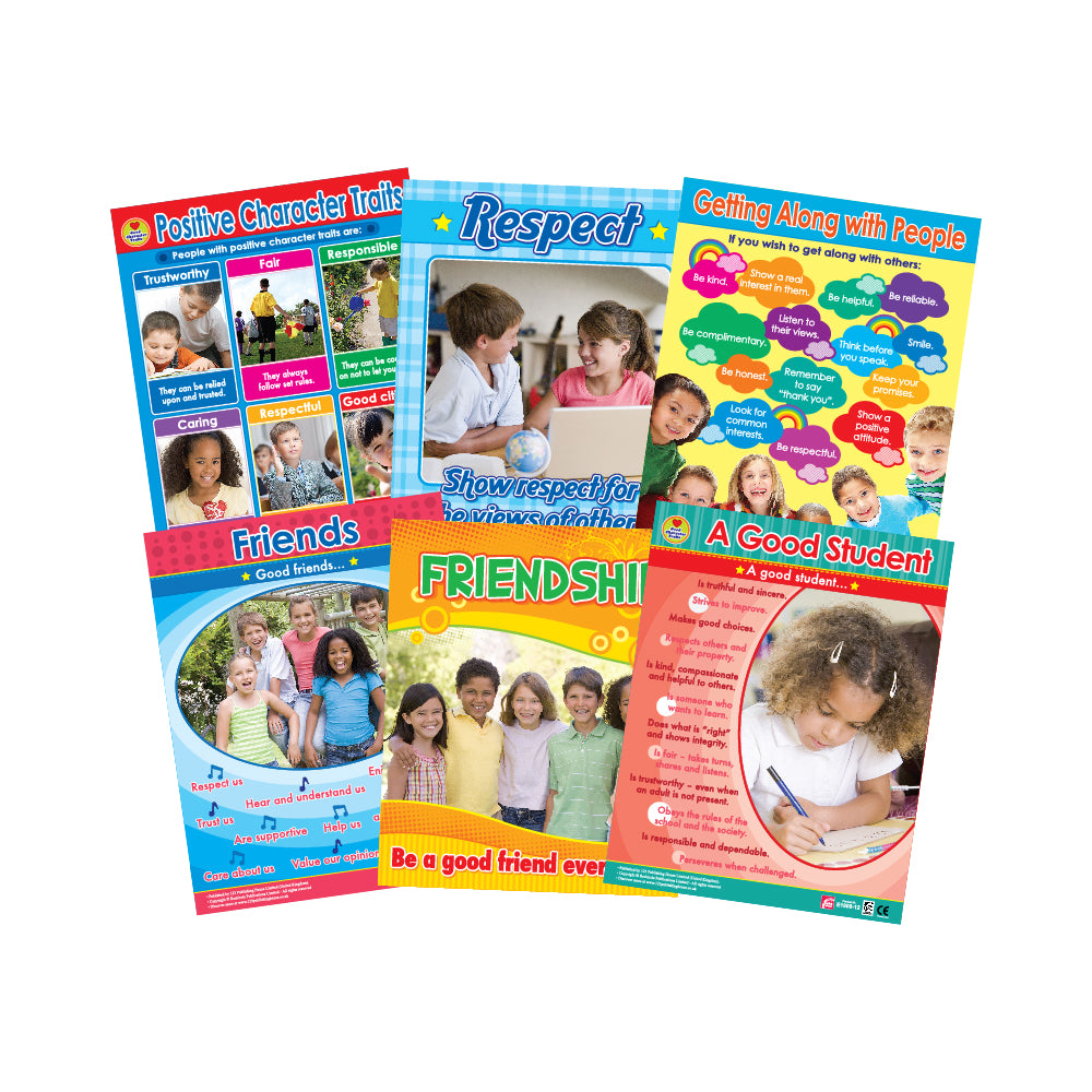 Schoolmate Traits (6 Wall Charts) - Educational Wall Chart Pack in Eng