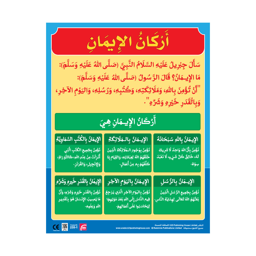 Creed and Jurisprudence (6 Wall Charts) - Educational Wall Chart Pack in Arabic