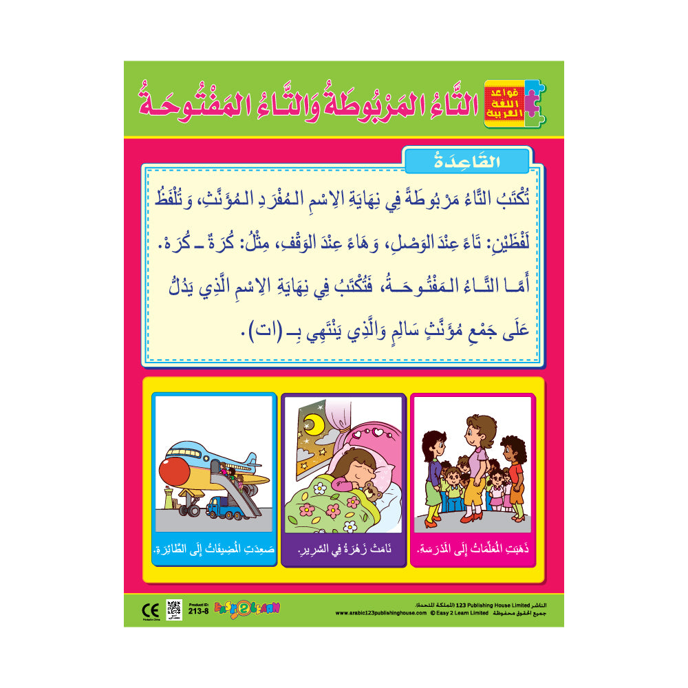 Arabic Grammar (6 Wall Charts) - Educational Wall Chart Pack in Arabic