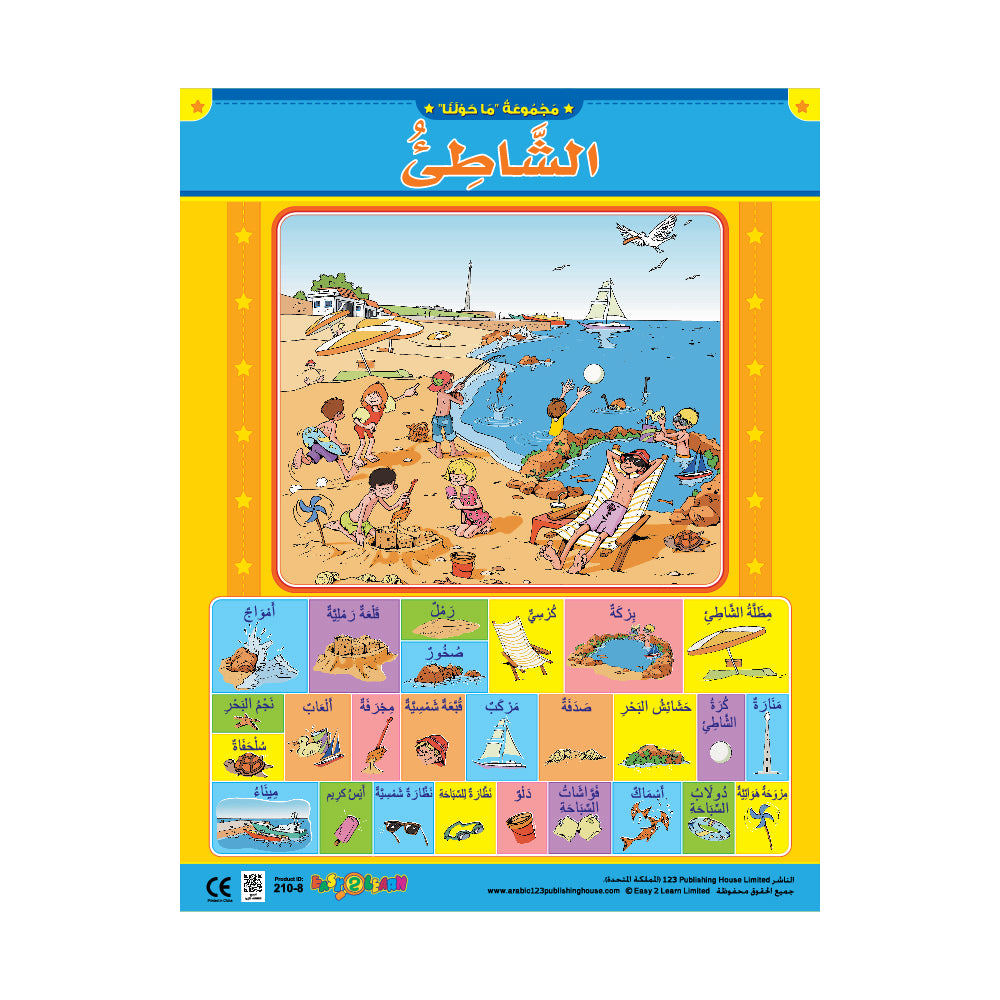 My City (6 Wall Charts) - Educational Wall Chart Pack in Arabic