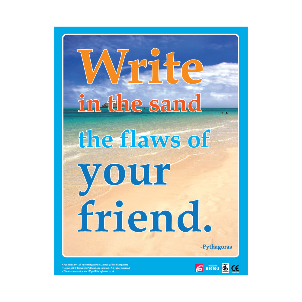 Write In The Sand - Wall Chart in English