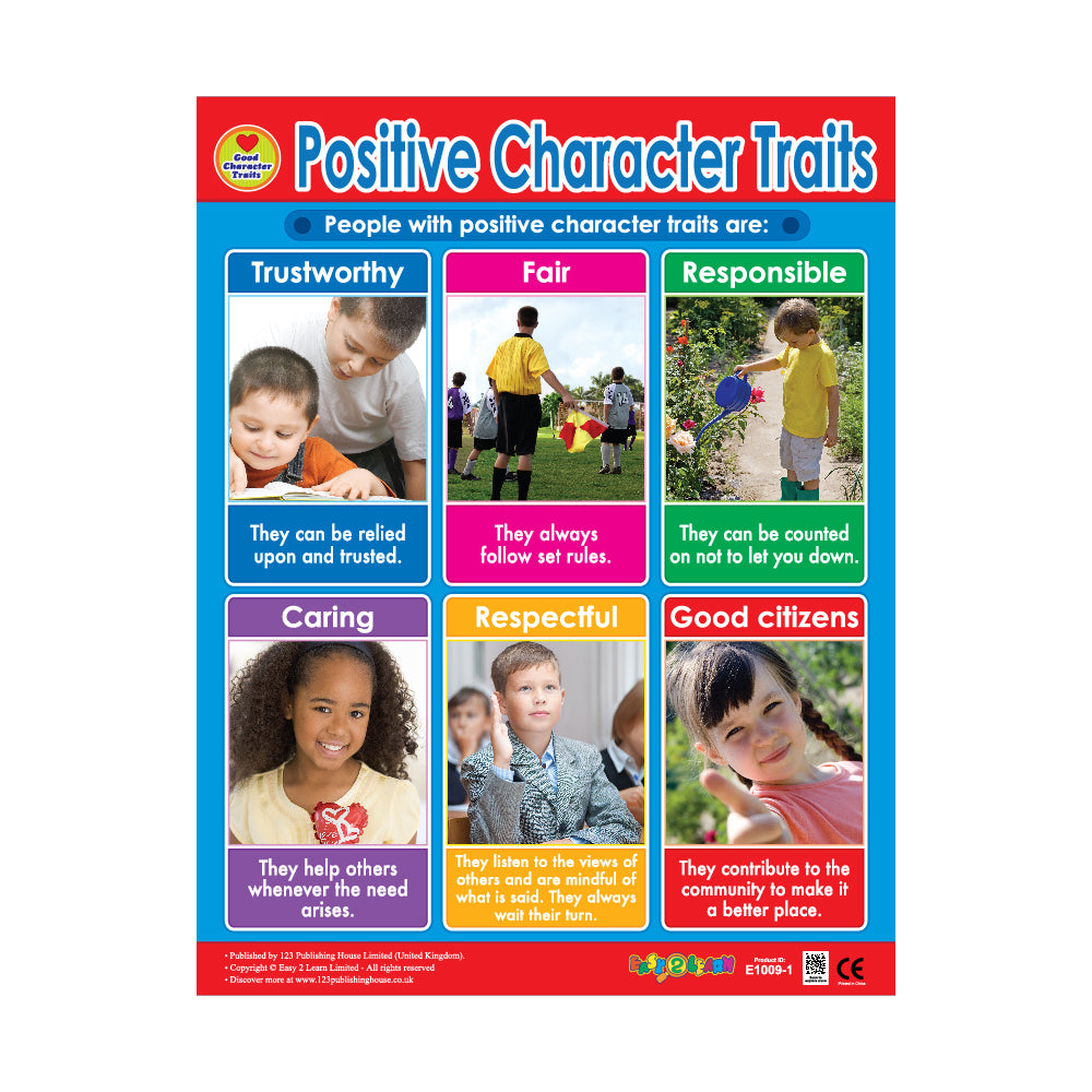 Positive Character Traits - Wall Chart in English