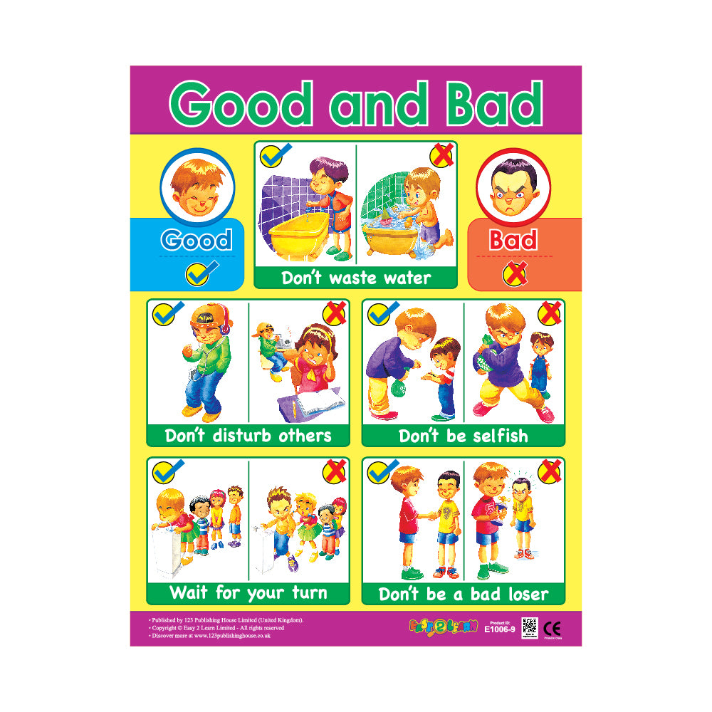 Good Manners (6 Wall Charts) - Educational Wall Chart Pack in English