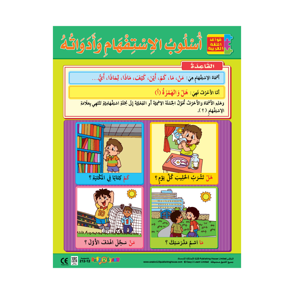 Arabic Grammar (6 Wall Charts) - Educational Wall Chart Pack in Arabic