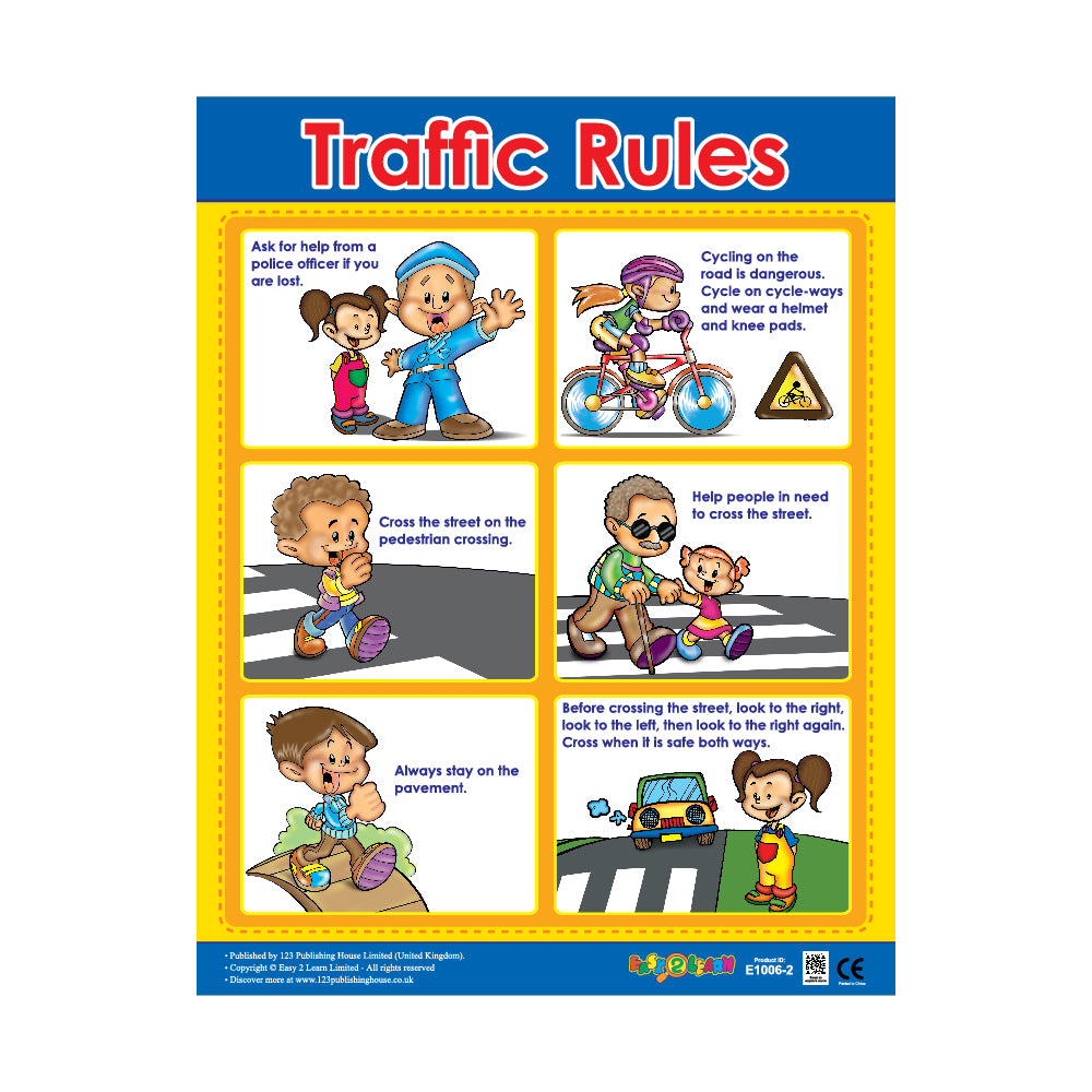 Traffic Rules - Wall Chart in English