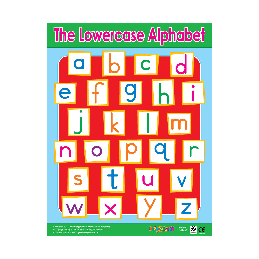 The Lowercase Alphabet - Wall Chart in English