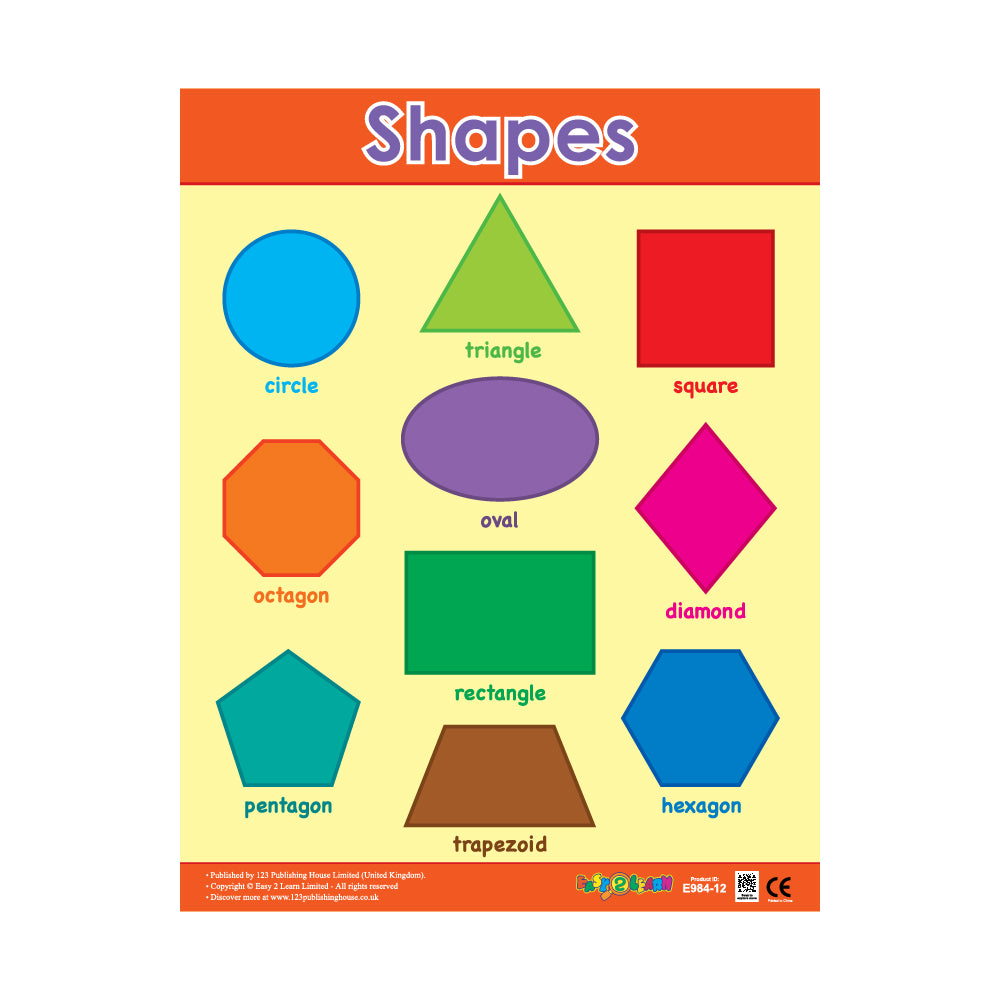 Shapes - Wall Chart in English