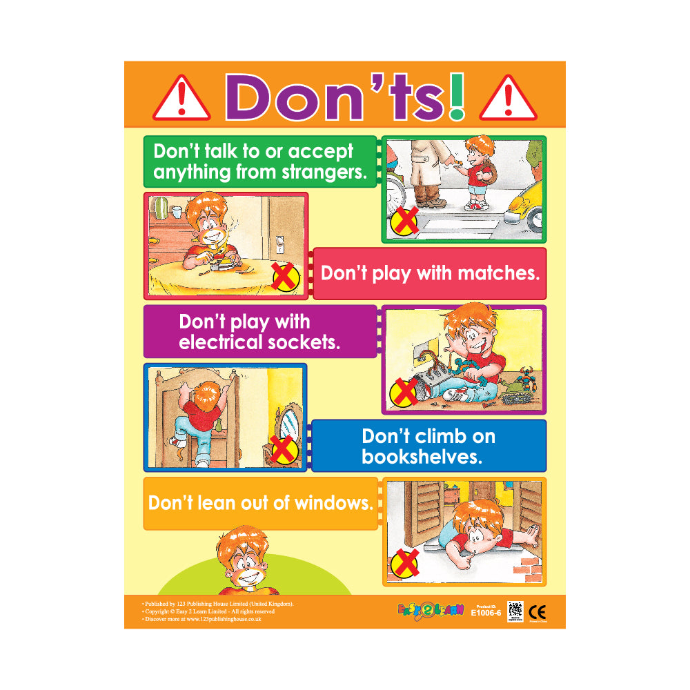 Don'ts! - Wall Chart in English