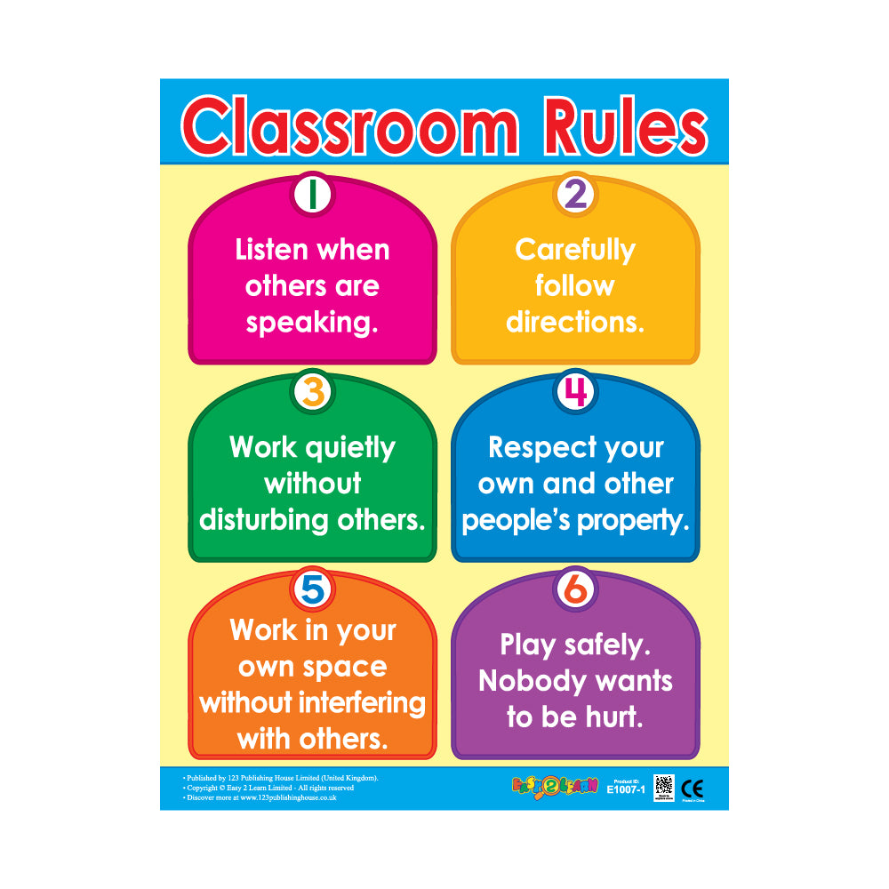 Classroom Rules - Wall Chart in English