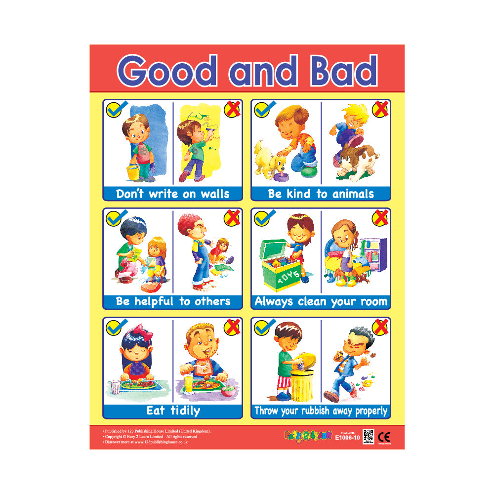 Good Manners (6 Wall Charts) - Educational Wall Chart Pack in English