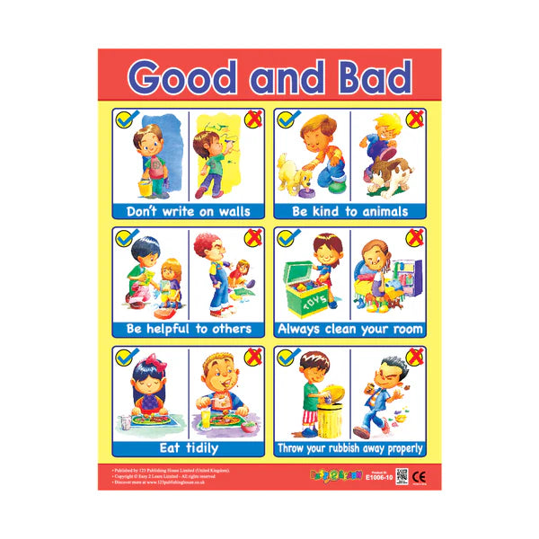 Good and Bad - Wall Chart in English