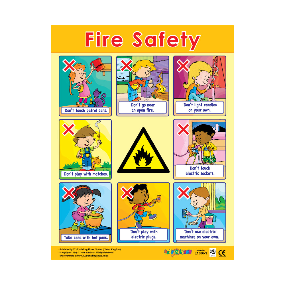 Fire Safety - Wall Chart in English