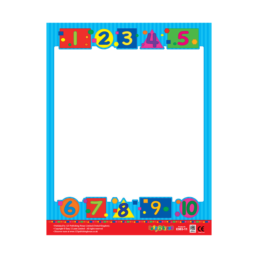 Preschool Maths (6 Wall Charts) - Educational Wall Chart Pack in English