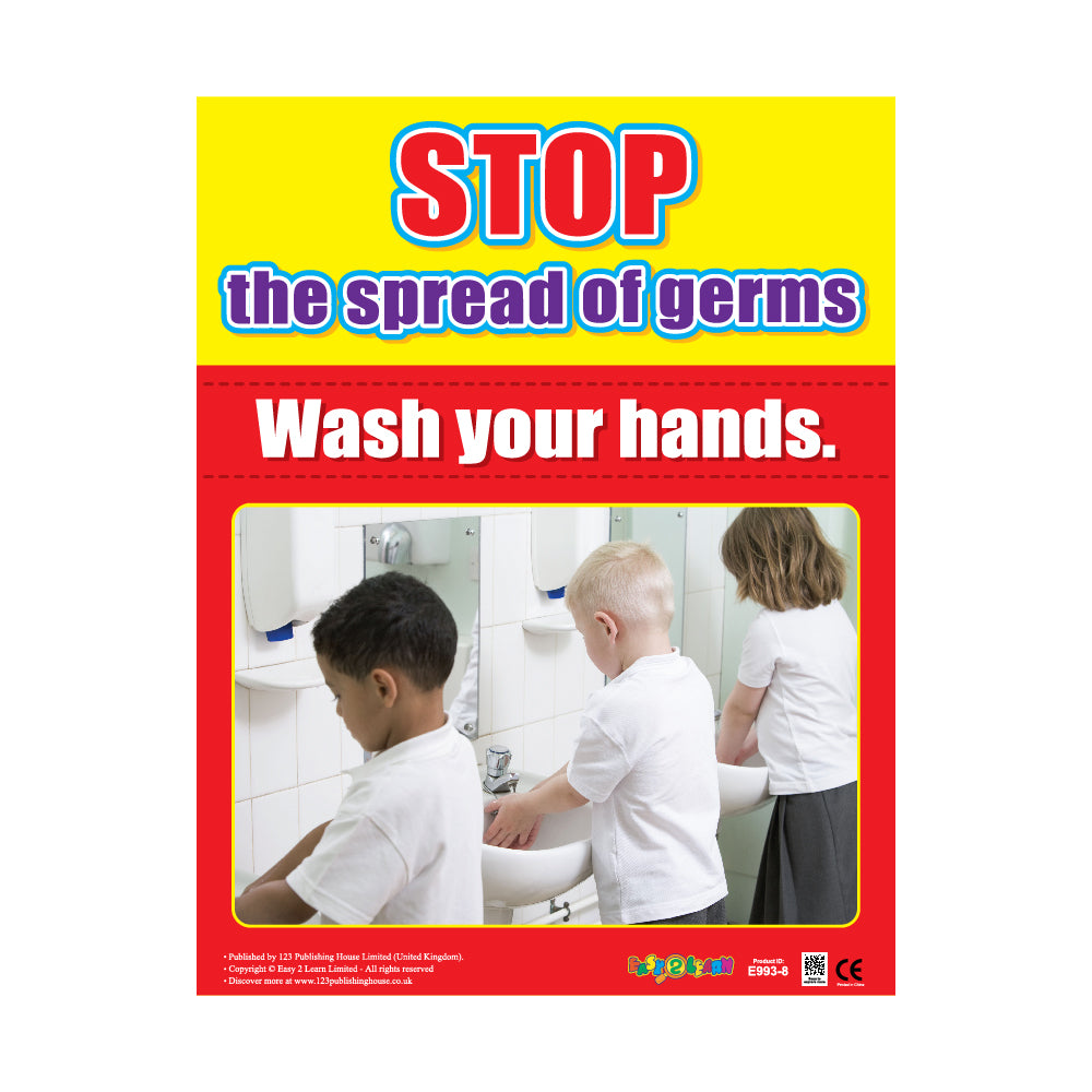 Stop the Spread of Germs - Wall Chart in English