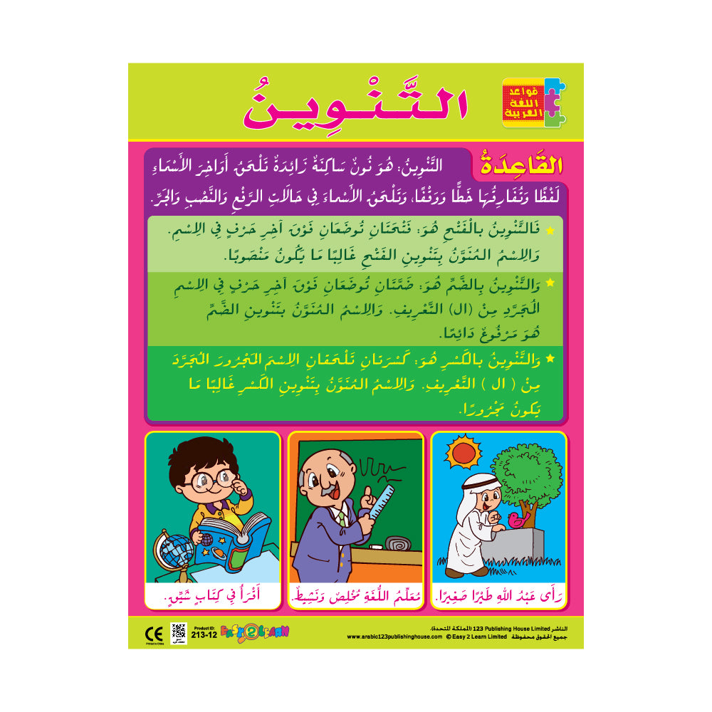 Arabic Grammar (6 Wall Charts) - Educational Wall Chart Pack in Arabic