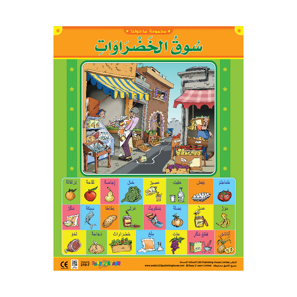 My City (6 Wall Charts) - Educational Wall Chart Pack in Arabic