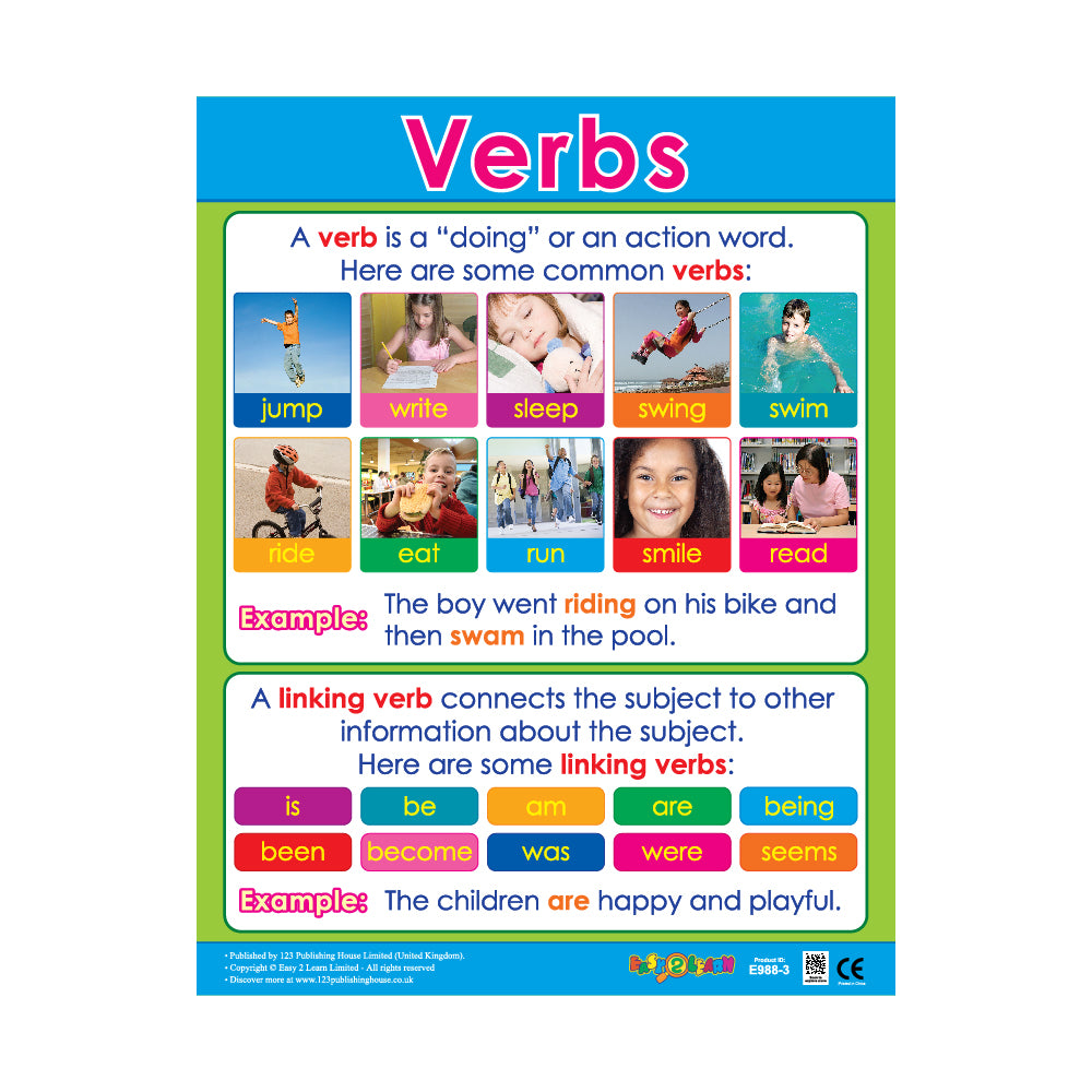 Verbs - Wall Chart in English