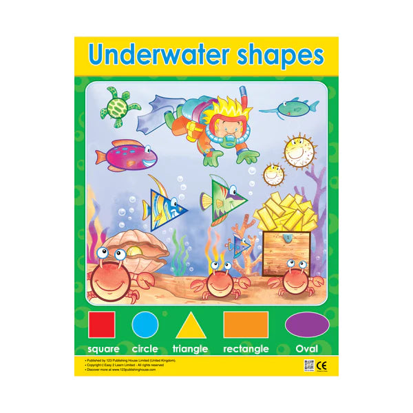 Underwater Shapes - Wall Chart in English