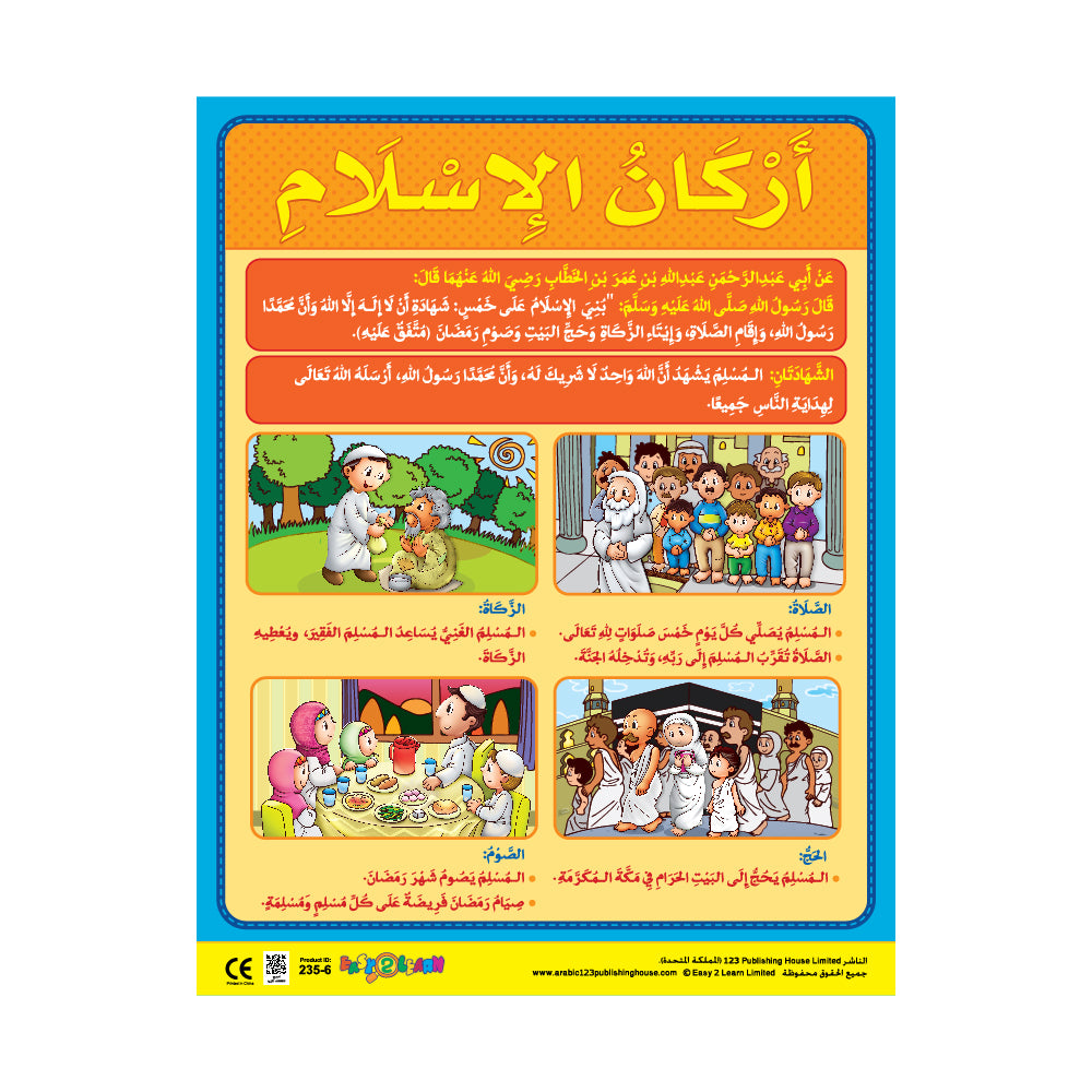 Creed and Jurisprudence (6 Wall Charts) - Educational Wall Chart Pack in Arabic