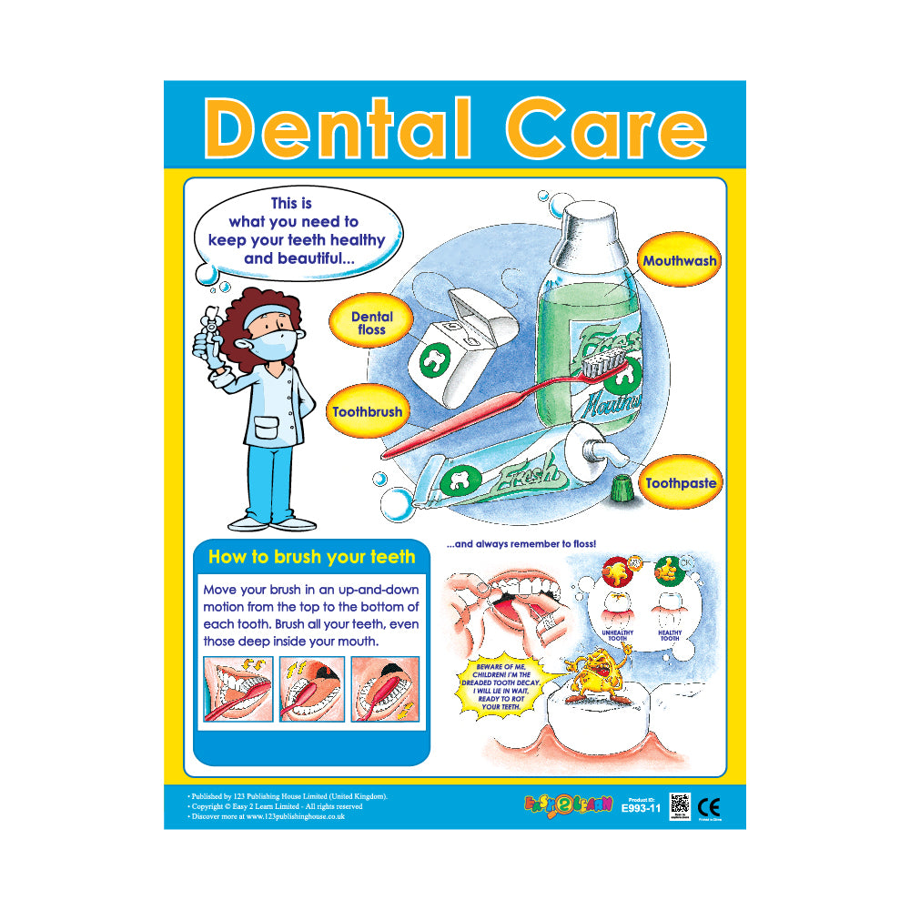 Dental Care - Wall Chart in English