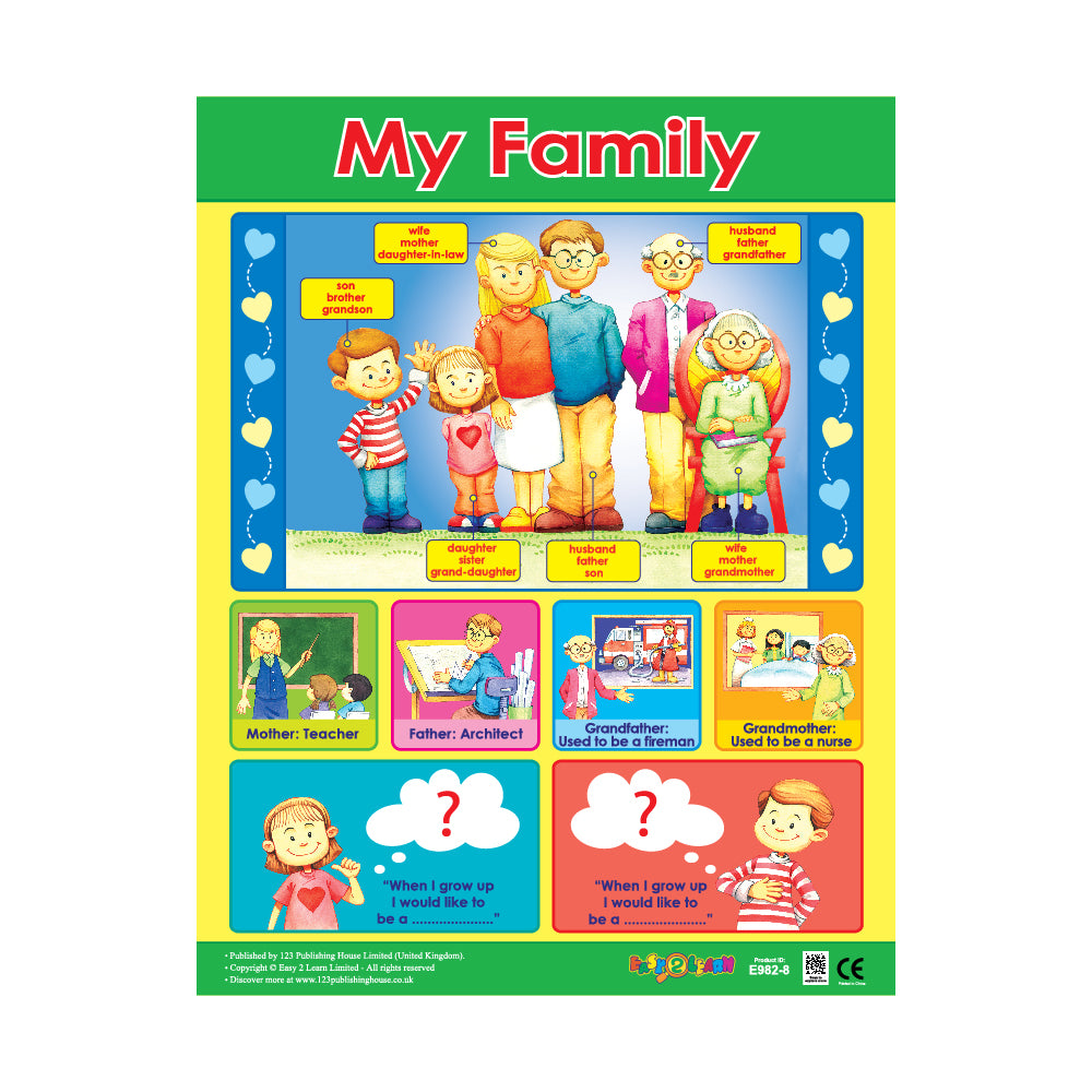 My Family - Wall Chart in English