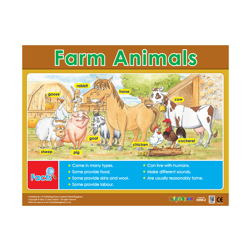 Farm Animals Wall Chart in English