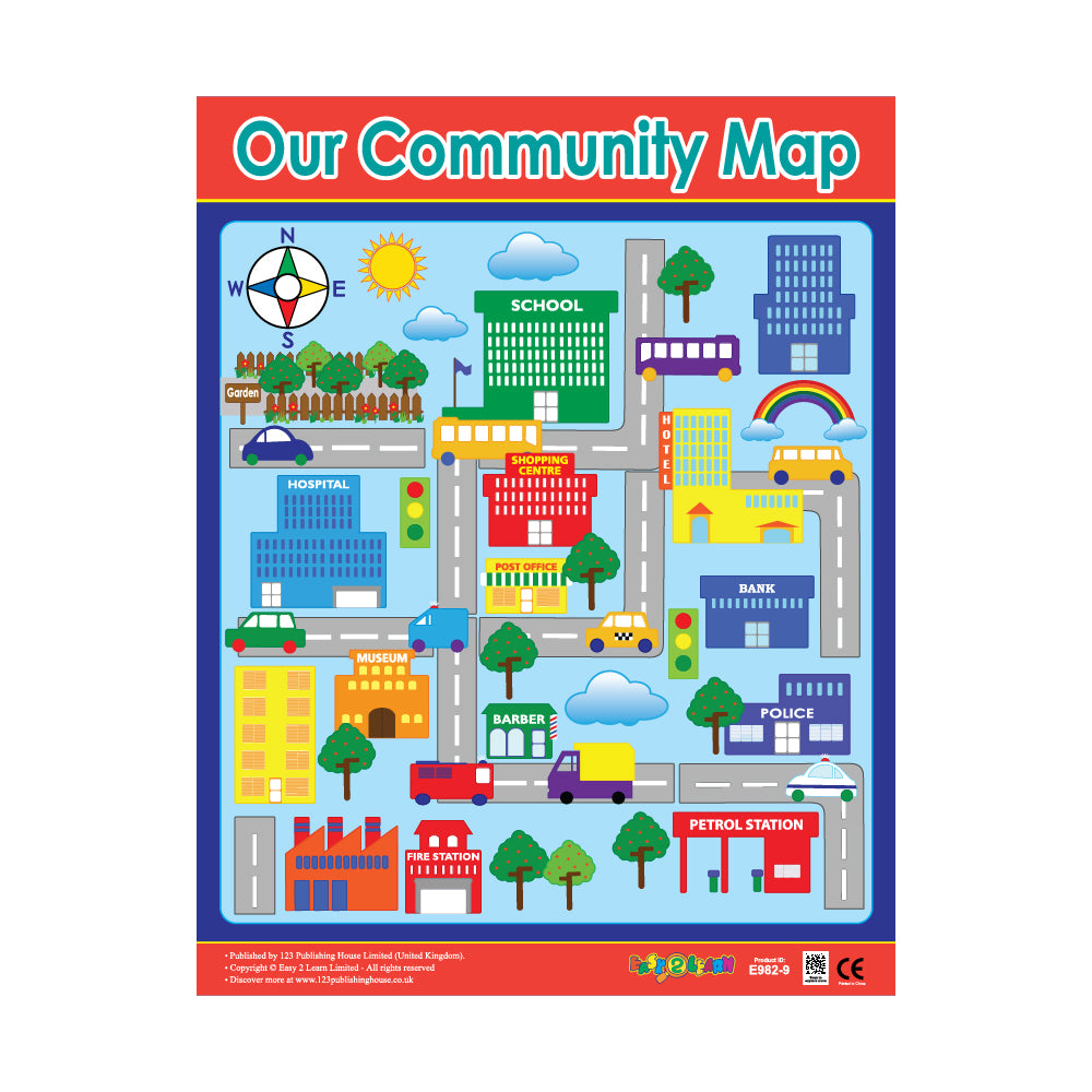 Our Community Map - Wall Chart in English